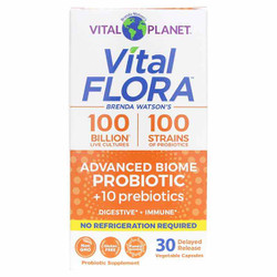Vital Flora Advanced Biome Probiotic + Prebiotics 100 Billion CFU Shelf Stable